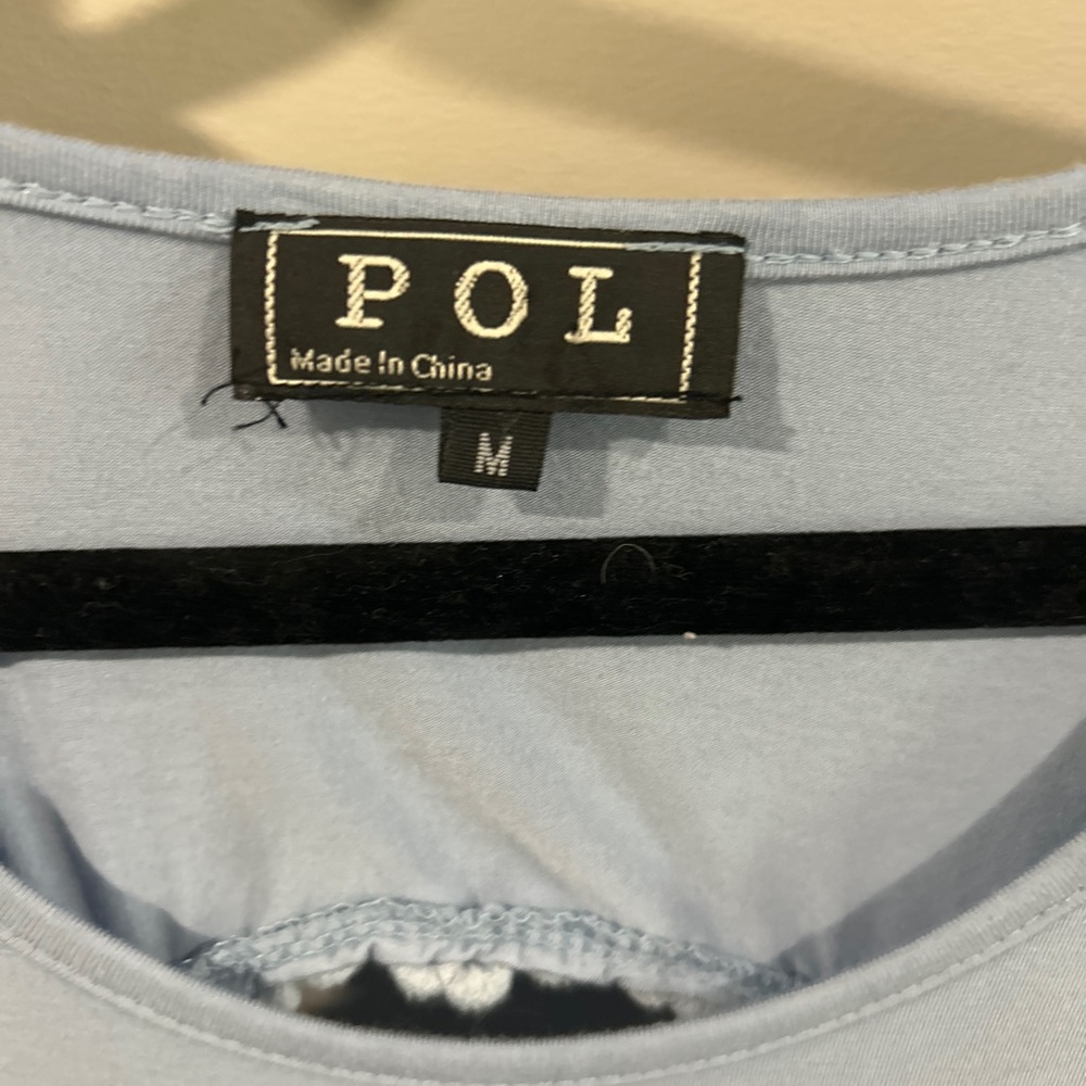 POL dress, blue with detail, Size Medium, Like new